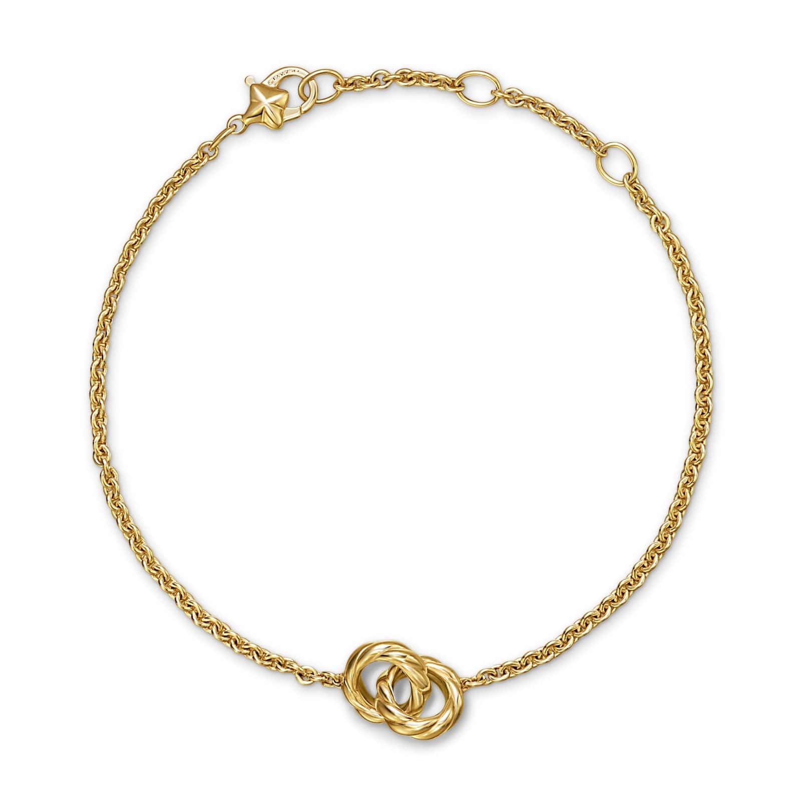 Sculpted Cable Chain Bracelet 18K Yellow Gold, 8mm