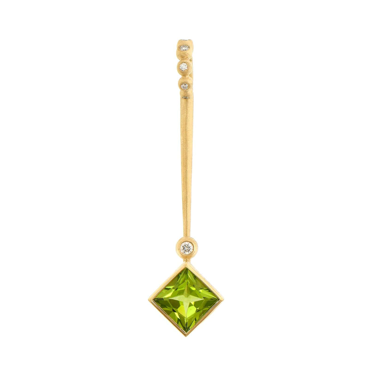 Suzy Landa 18K Yellow Gold Peridot and Diamond Lolli Pendant