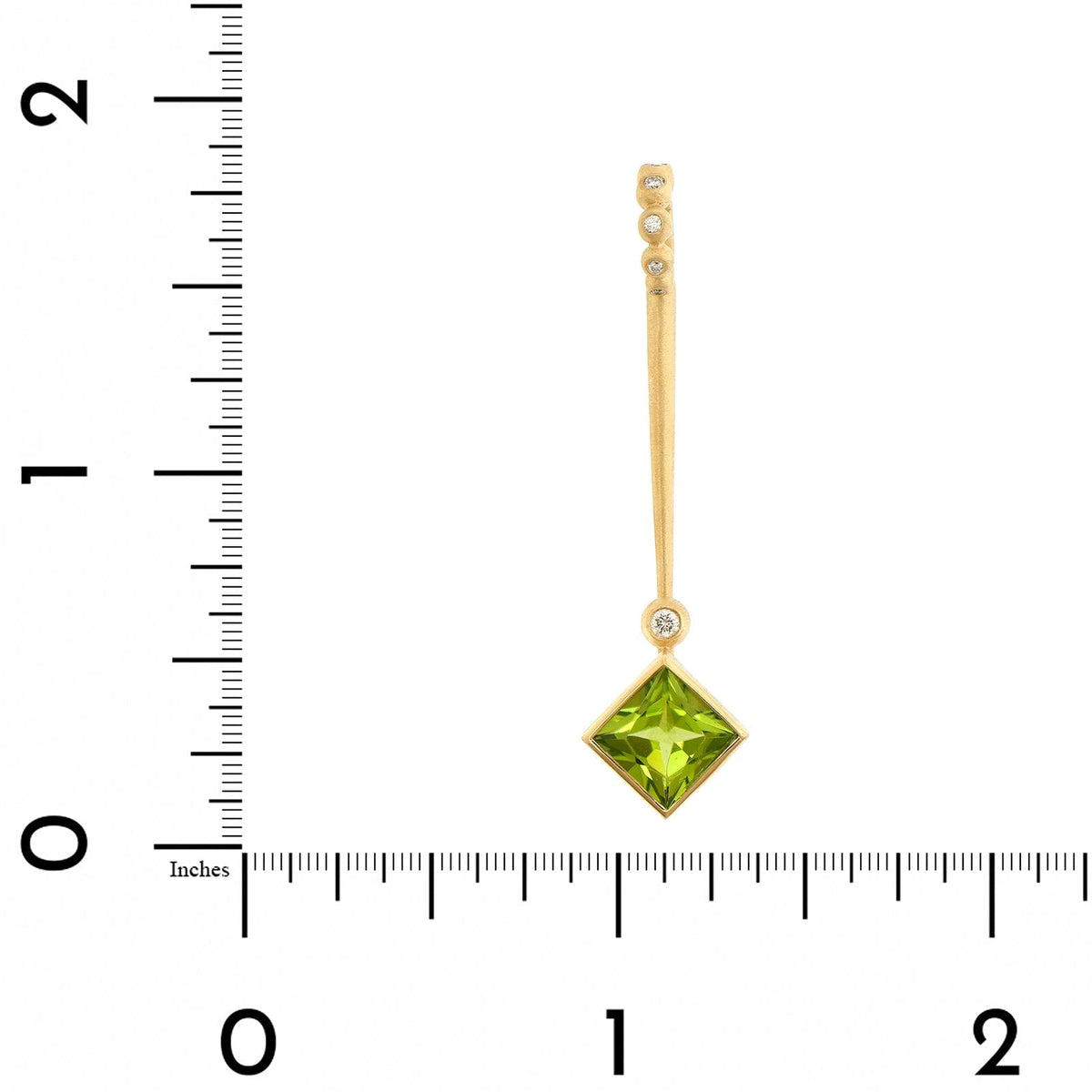 Suzy Landa 18K Yellow Gold Peridot and Diamond Lolli Pendant