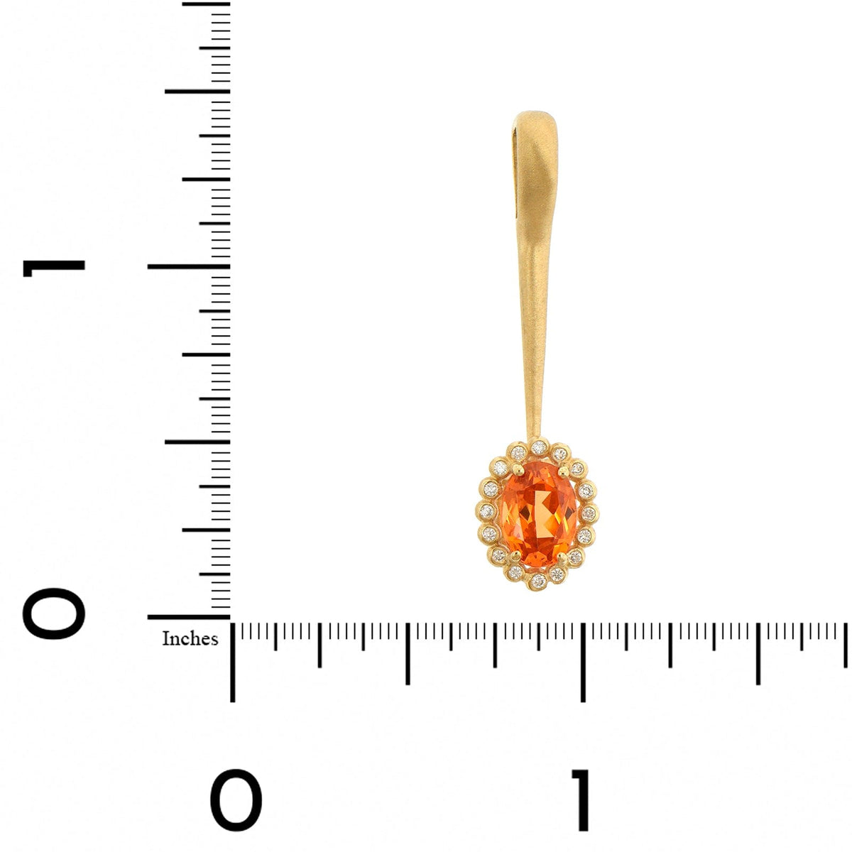 Suzy Landa 18K Yellow Gold Spessartite Garnet and Diamond Lolli Pendant