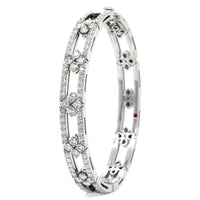 Roberto Coin 18K White Gold "Love In Verona" Diamond Bangle