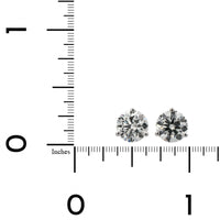 14K White Gold 3.03CTW Diamond Stud Earrings