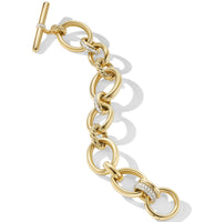 DY Mercer Bracelet in 18K Yellow Gold with Pavé Diamonds