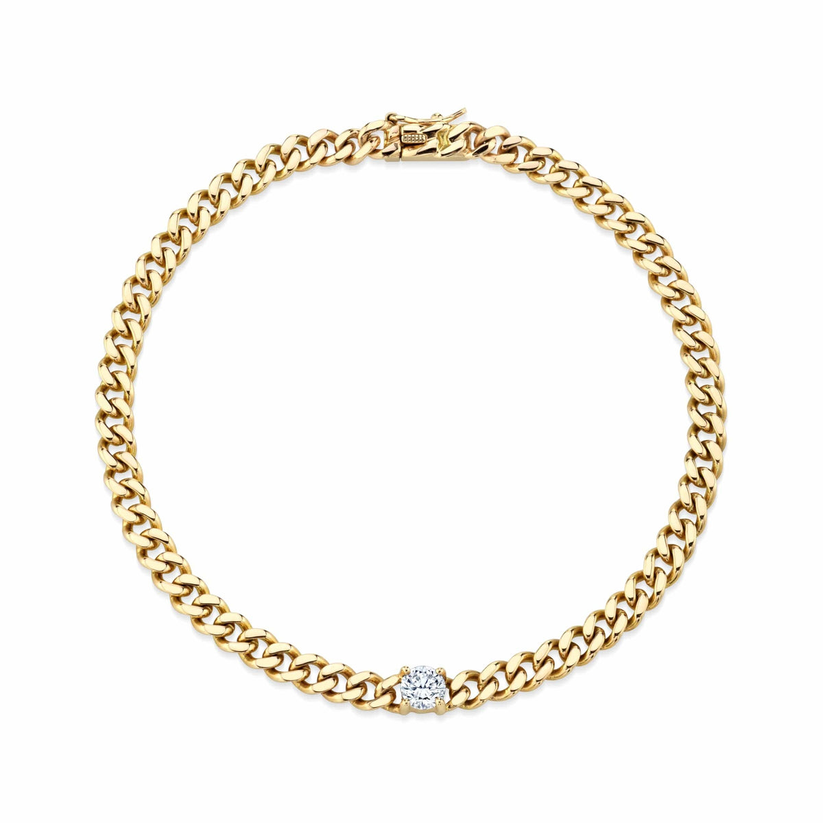 Anita Ko 18K Yellow Gold Cuban Link Diamond Bracelet