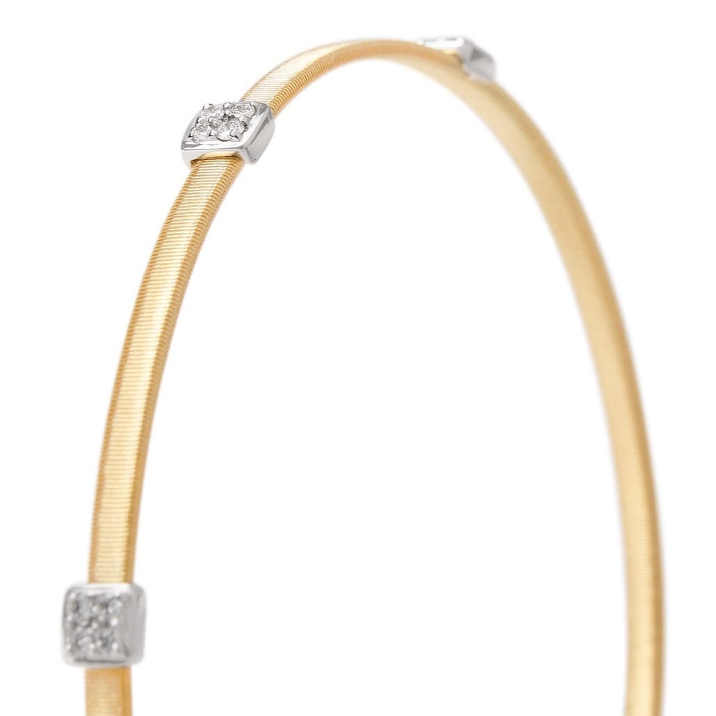 Marco Bicego 18K Yellow & White Gold Masai Small Stackable Diamond Bracelet