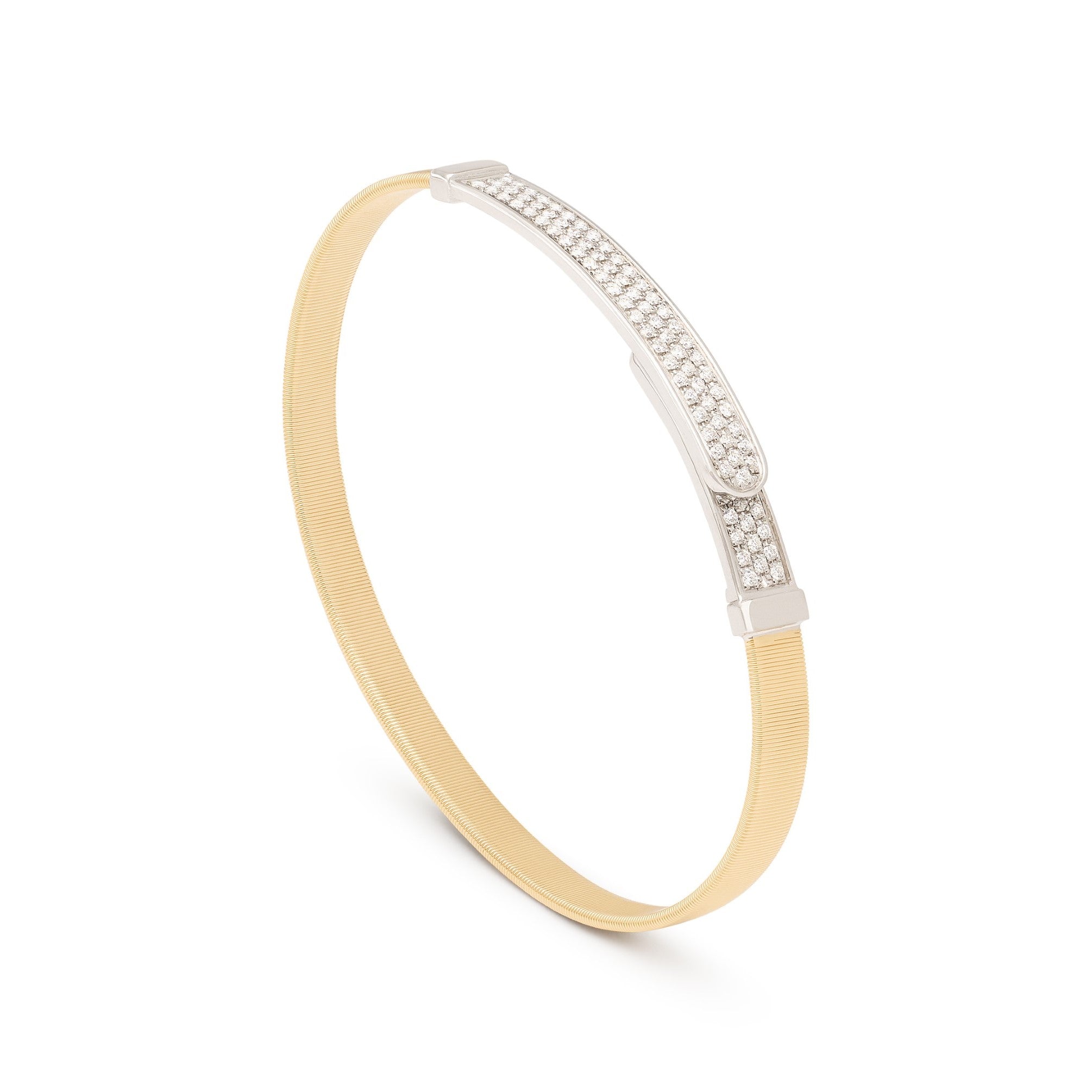 Marco Bicego 18K Yellow Gold Thin Masai Diamond Coil Bracelet