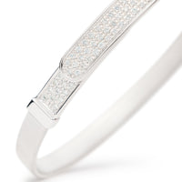 Marco Bicego 18K White Gold Thin Masai Diamond Coil Bracelet