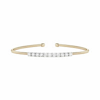 14K Yellow Gold Diamond Ava Bea Flexi Cuff Bracelet