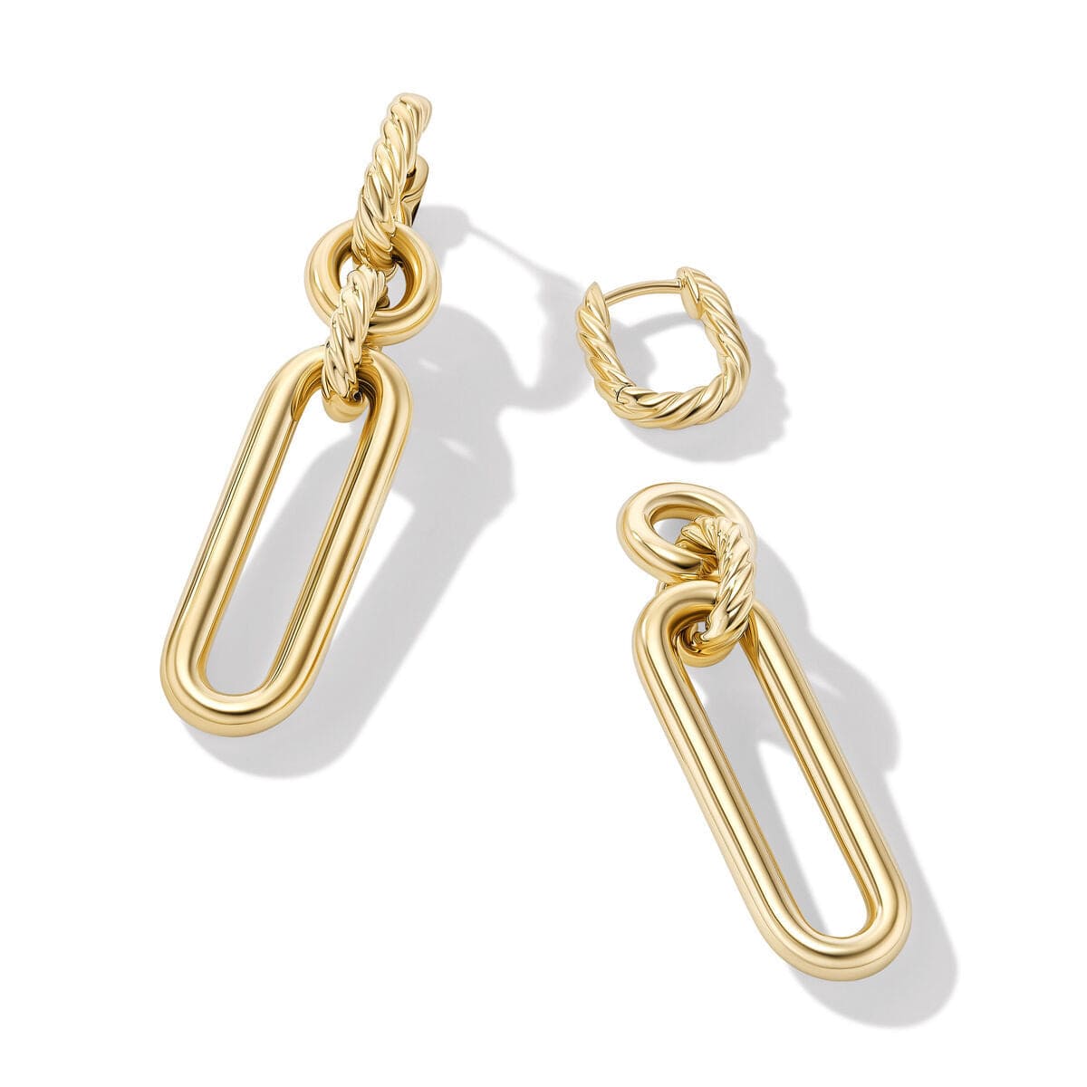 Lexington Double Link Drop Earrings in 18K Yellow Gold