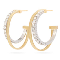 Marco Bicego Masai 18K Yellow Gold Diamond Hoop Earrings