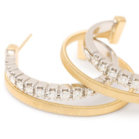 Marco Bicego Masai 18K Yellow Gold Diamond Hoop Earrings