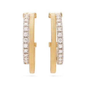 Marco Bicego Masai 18K Yellow Gold Diamond Hoop Earrings