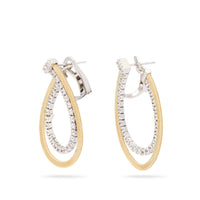 Marco Bicego Masai 18K Yellow and White Gold Diamond Drop Earrings