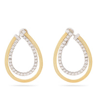 Marco Bicego Masai 18K Yellow and White Gold Diamond Drop Earrings