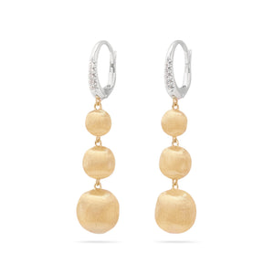 Marco Bicego Africa 18K Yellow Gold Multi Bead and Diamond Drop Earrings