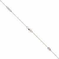 14K White Gold Baguette & Round Diamond By The Yard Necklace