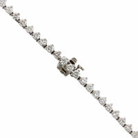 18K White Gold Graduated Diamond Tennis Necklace