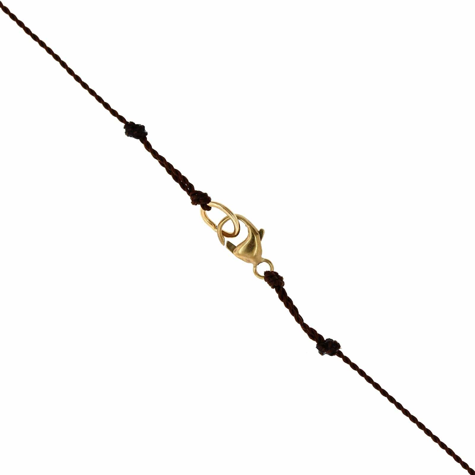 18K Yellow Gold Rose Cut Brown Diamond Pendant