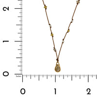 18K Yellow Gold Rustic Diamond Necklace