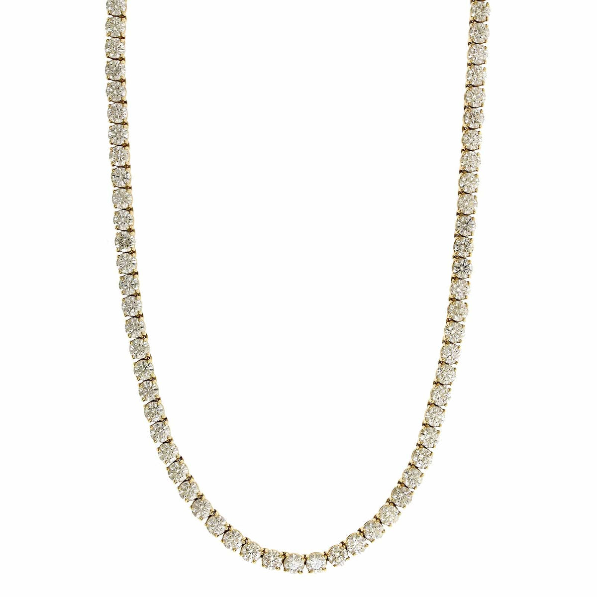 18K Yellow Diamond Tennis Necklace