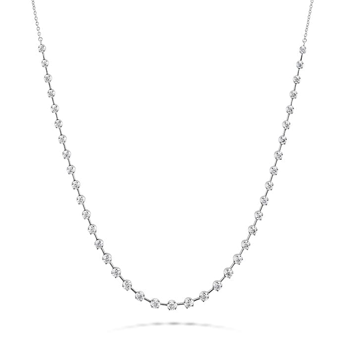 18K White Gold Serena Diamond Station Necklace