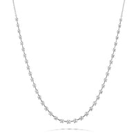 18K White Gold Serena Diamond Station Necklace