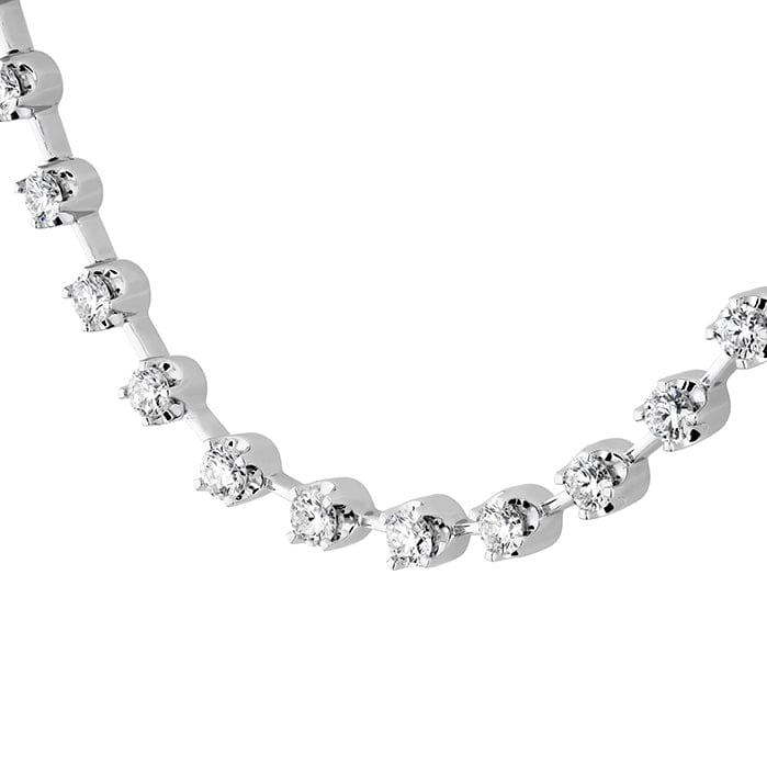 18K White Gold Serena Diamond Station Necklace