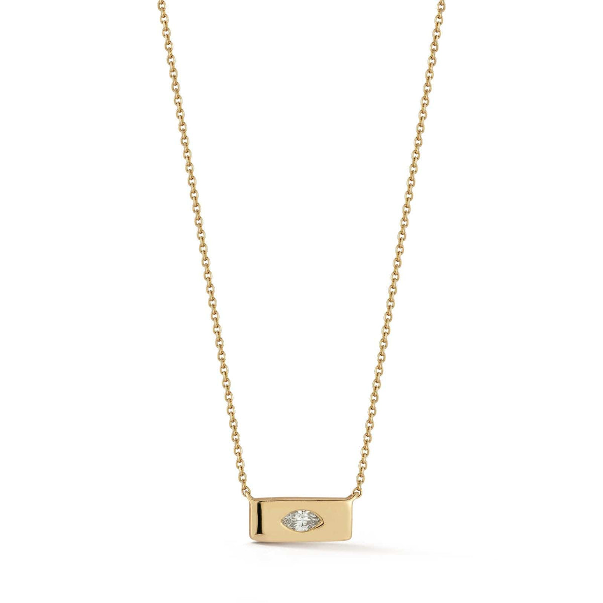 Dana Rebecca 14K Yellow Gold Alexa Jordyn Mini Diamond Bar Necklace