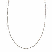 Platinum Diamond By The Yard Necklace