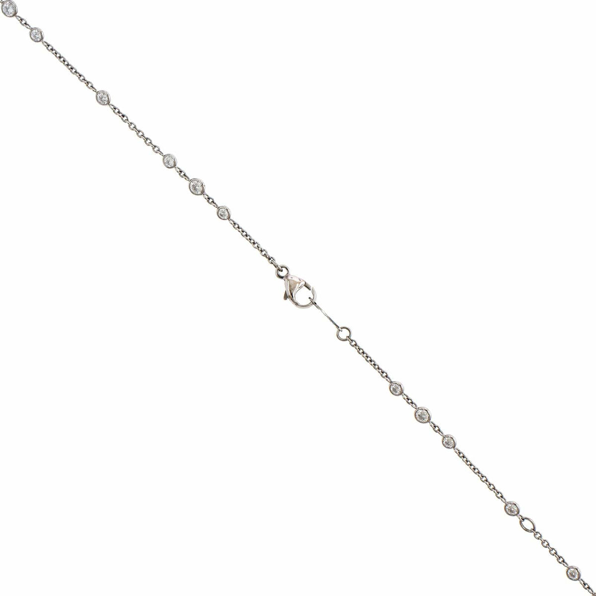 Platinum Diamond By The Yard Necklace