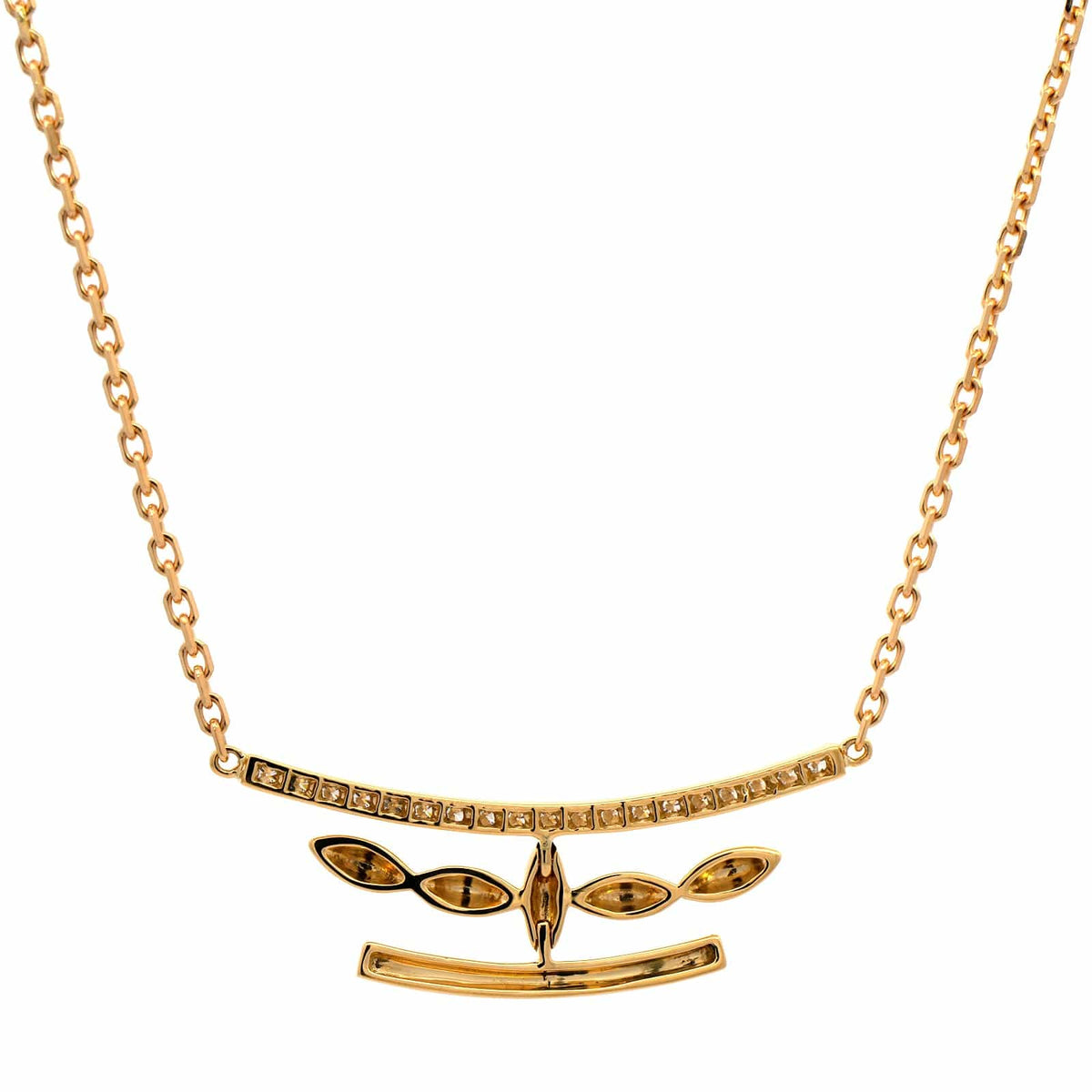 Etho Maria 18K Yellow Gold Diamond Bar Necklace