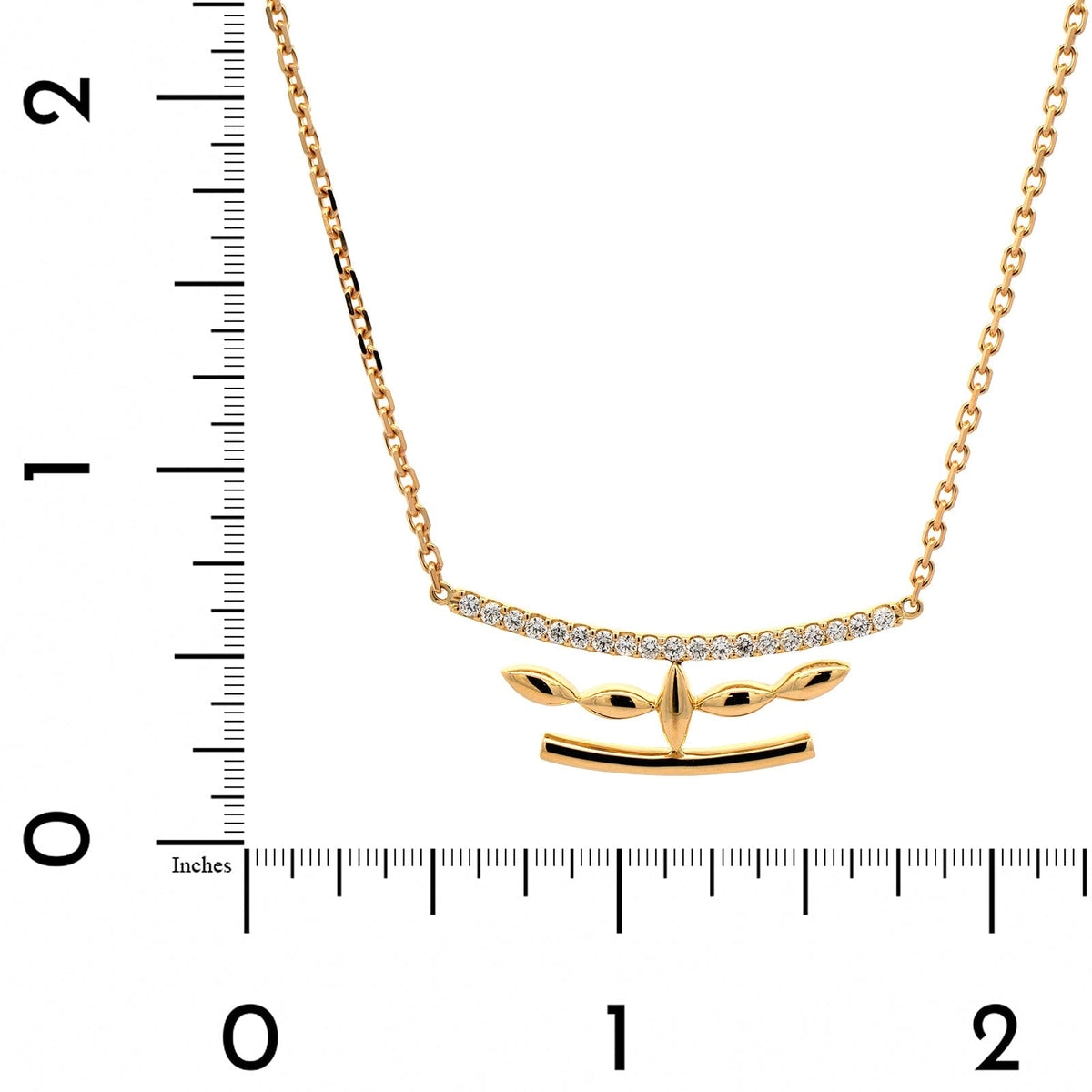 Etho Maria 18K Yellow Gold Diamond Bar Necklace