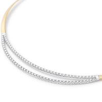 Marco Bicego 18K Yellow & White Gold Double Row Masai Diamond Coil Collar Necklace