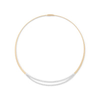 Marco Bicego 18K Yellow & White Gold Double Row Masai Diamond Coil Collar Necklace