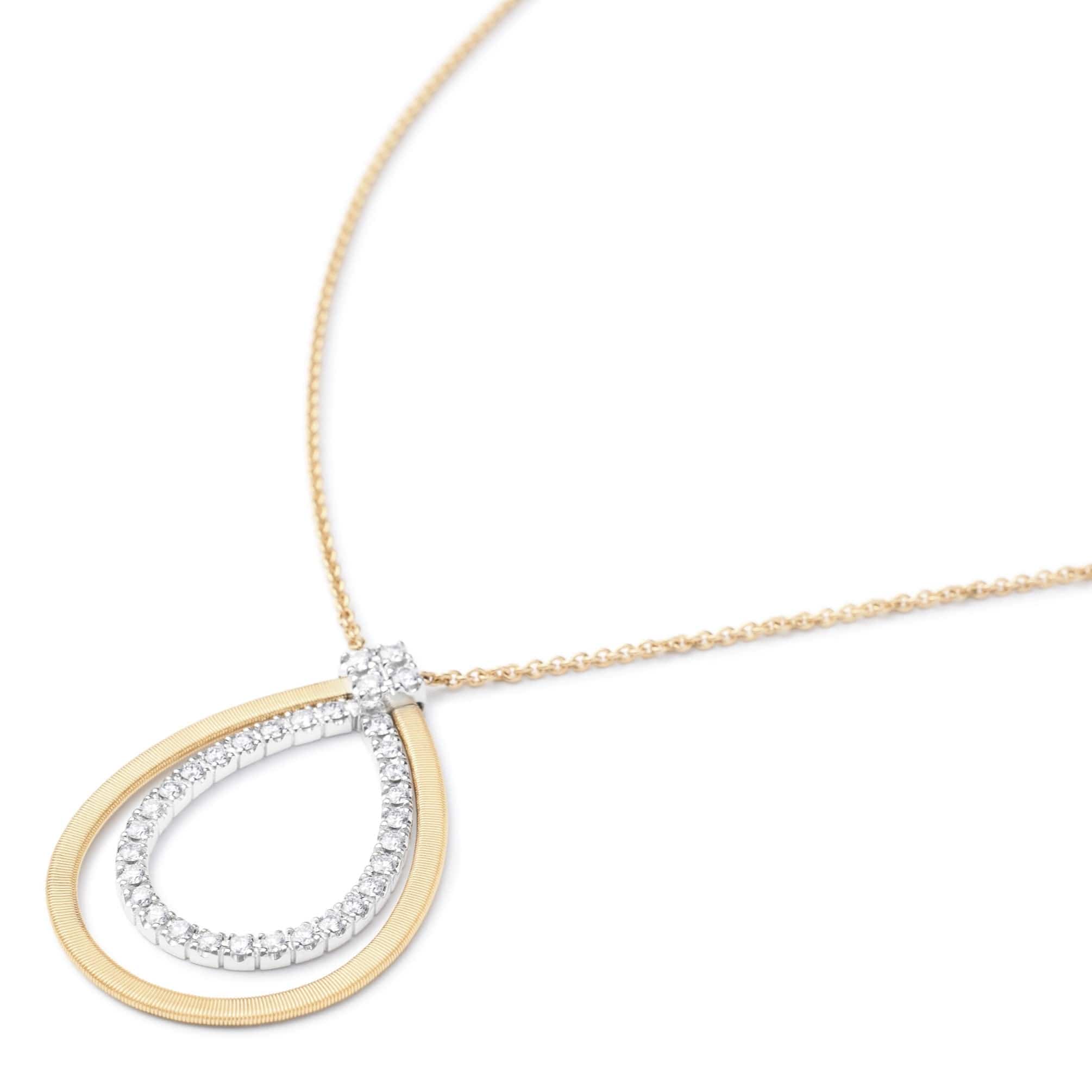 Marco Bicego 18K Yellow & White Gold Masai Diamond Pendant Necklace