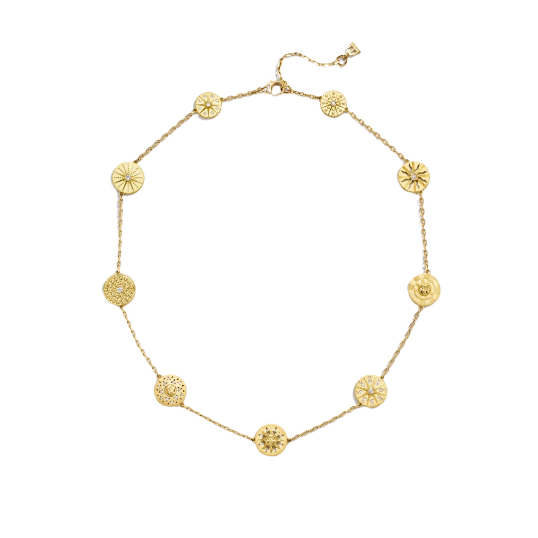 Temple St. Clair 18K Yellow Gold Diamond Orbit Necklace