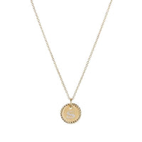 "S" Pendant with Diamonds in Gold on Chain