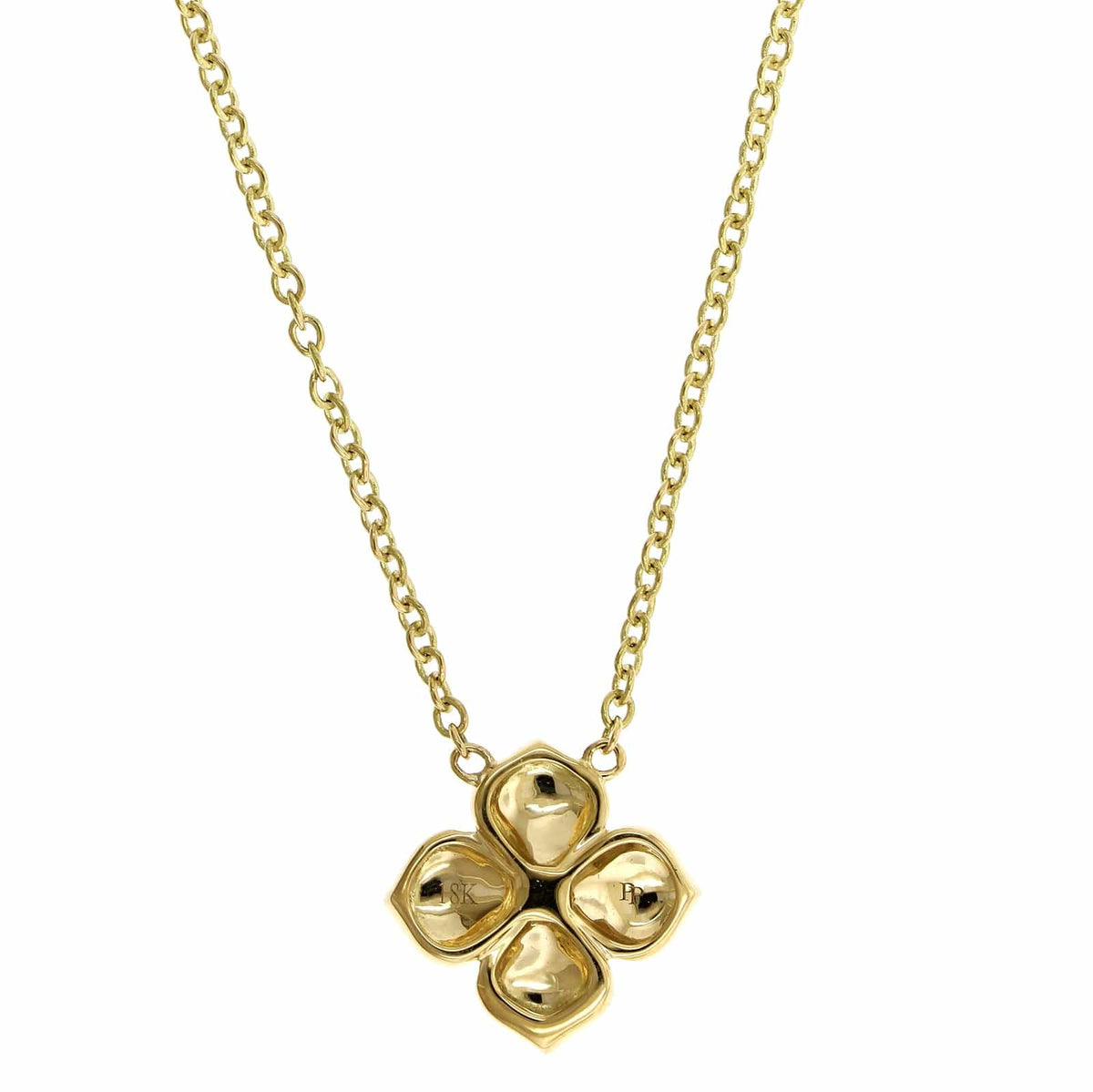 Penny Preville 18K Yellow Gold Flower Diamond Pendant