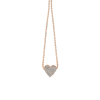 Cadar 18K Rose Gold Pave Diamond Heart Pendant