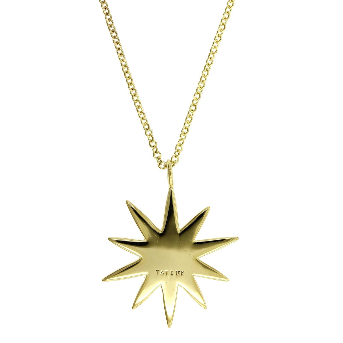 18K Yellow Gold Diamond Star Pendant