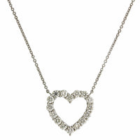 Platinum Diamond Heart Necklace