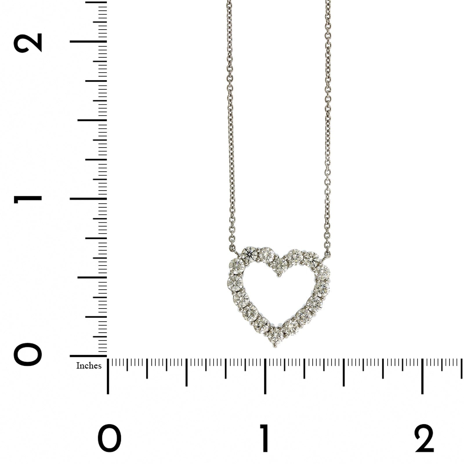 Platinum Diamond Heart Necklace