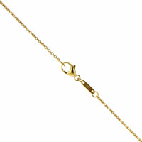 18K Yellow Gold Oval Diamond Halo Necklace