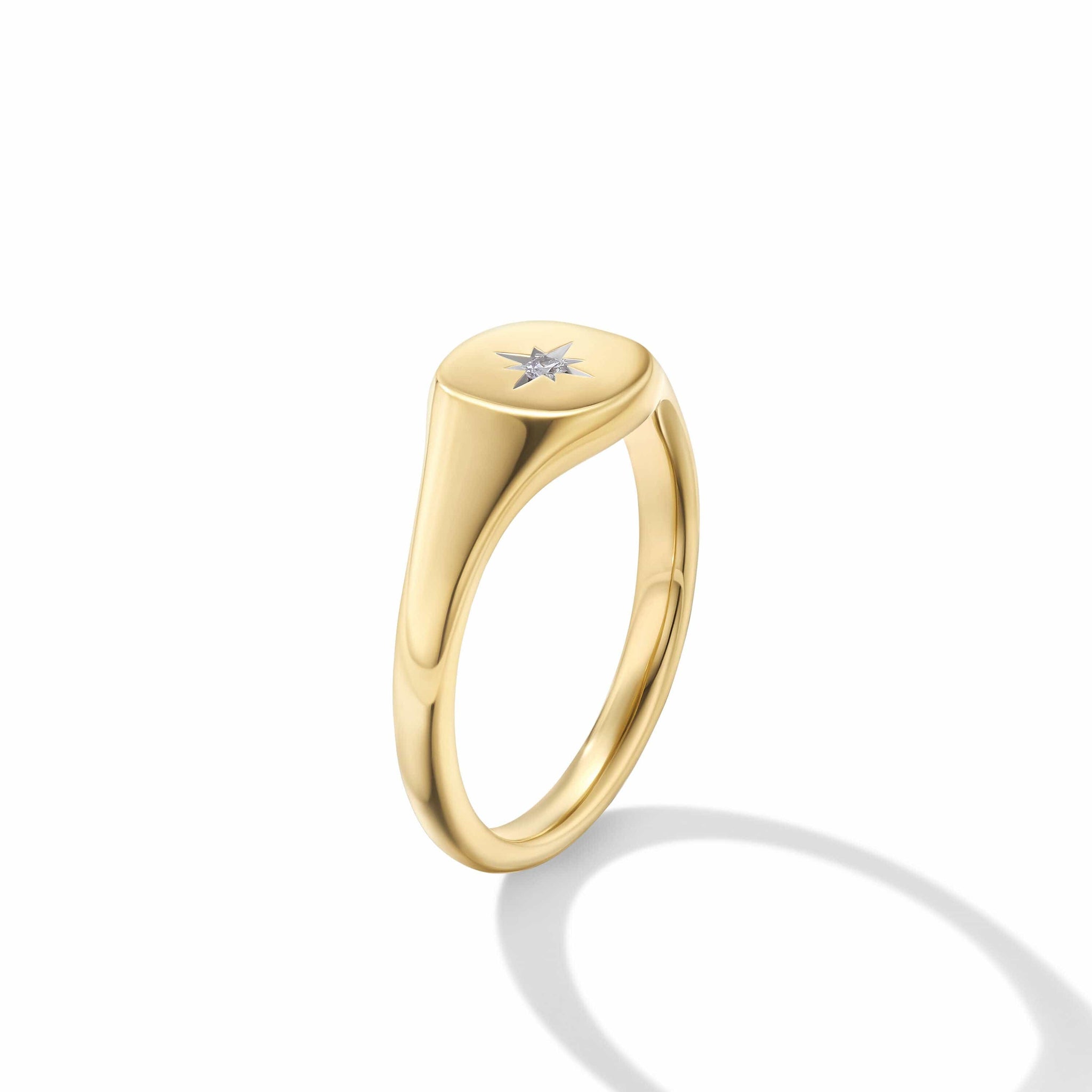 Cable Collectibles® Starset Pinky Ring in 18K Yellow Gold with Diamond