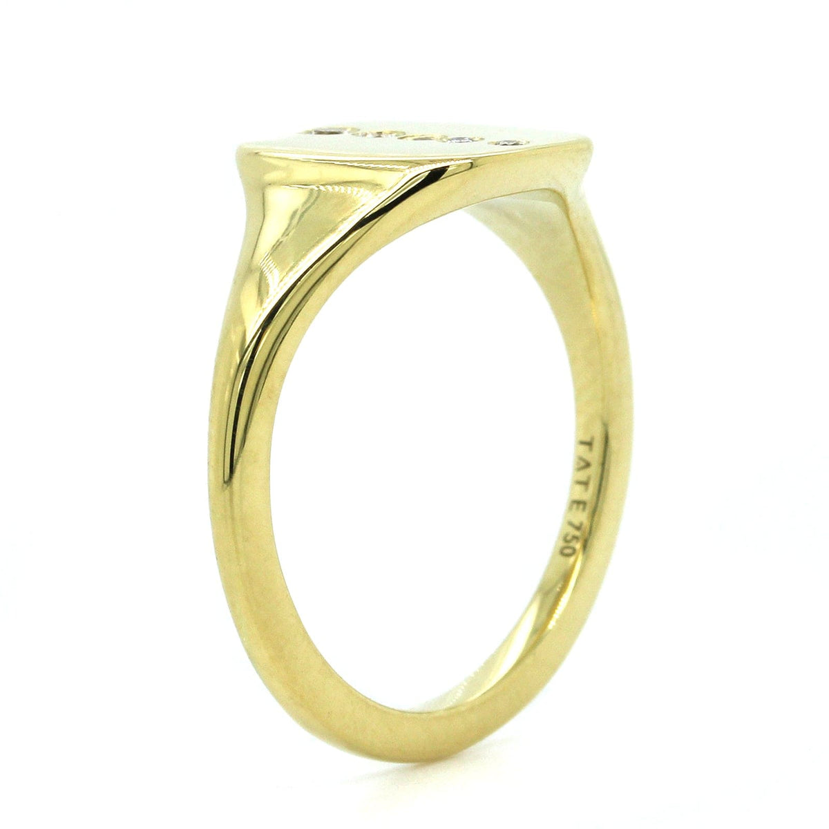 18K Yellow Gold Pinky Diamond Ring