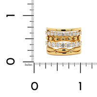 Etho Maria 18K Yellow Gold 6 Row Diamond Ring