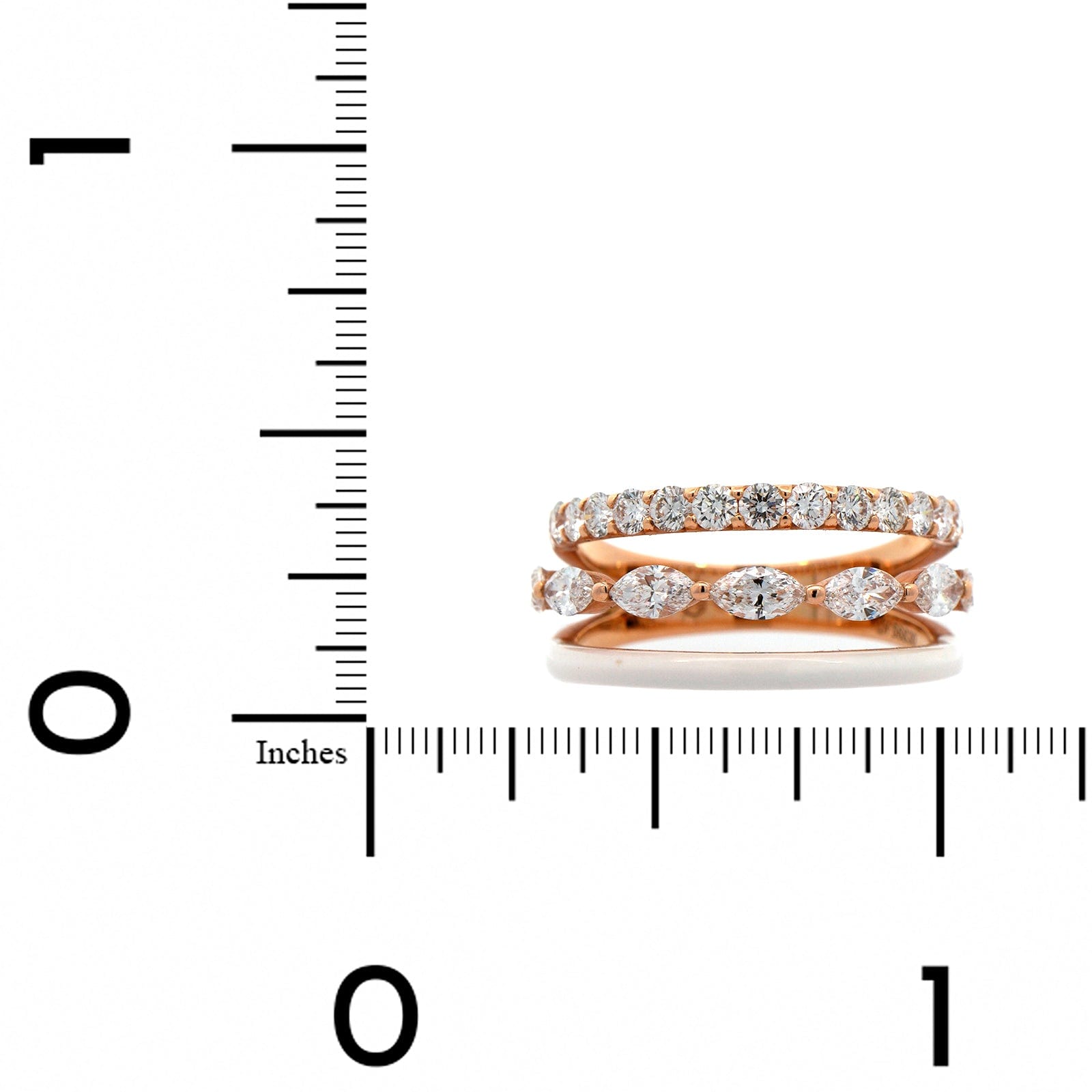 Etho Maria 18K Rose Gold Diamond and White Ceramic Ring – Long's Jewelers