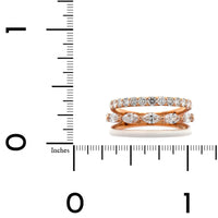 Etho Maria 18K Rose Gold Diamond and White Ceramic Ring