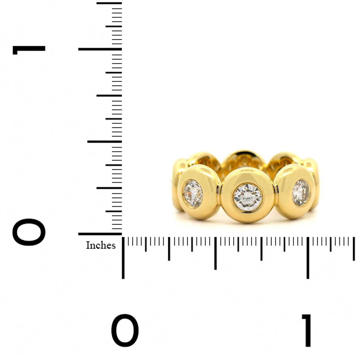 18K Yellow Gold Bezel Set Diamond Eternity Band