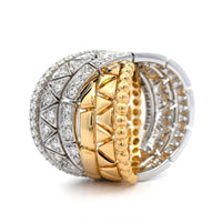 Etho Maria 18K Yellow and White Gold Crossover Style Ring